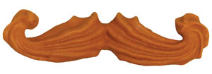 Mustache Royal Icing- Brown