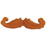 Mustache Royal Icing- Brown