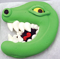 Dinosaur Cookie Faces