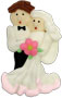 Bride & Groom Royal Icing Couple