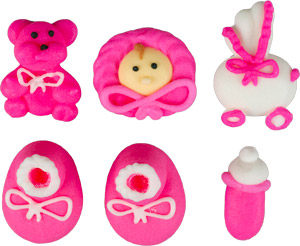 Baby Royal Icing Set - Small Pink