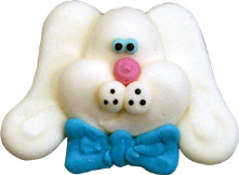 Rabbit W/Bow Icing Face