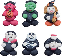 Halloween Costume Icing Figures-Asst