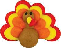 Full Turkey Icing With Feathers