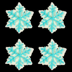 Snowflake Icing - White w/ Blue Trim