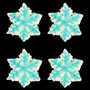 Snowflake Icing - White w/ Blue Trim
