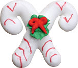Candy Canes Icing Cookie Face