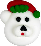 Christmas White Bear Cookie Face