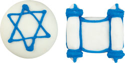 Jewish Star & Torah Scroll Icing Assortment