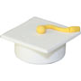 Fondant Grad Caps - White