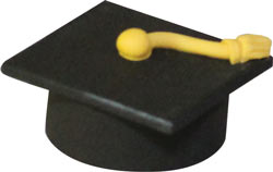 Fondant Grad Caps - Black