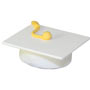 Fondant Large Grad Caps - White