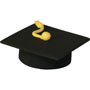 Fondant Large Grad Caps - Black