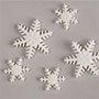 Fondant Snowflakes- 2 Designs-White