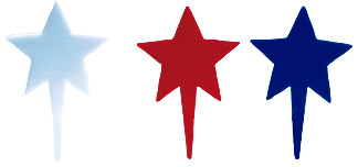 Patriotic Star Picks - Red White & Blue