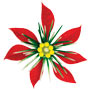 Vinyl Poinsettia Pick