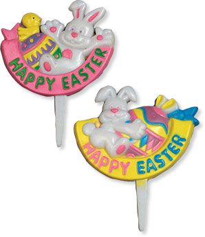 Happy Easter Rabbit & Egg Picks