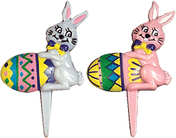 Rabbit W/Easter Egg Picks - Asst