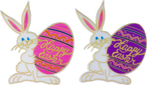 Happy Easter Bunny W/ Egg Plaque