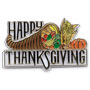 Happy Thanksgiving Horn Plaque