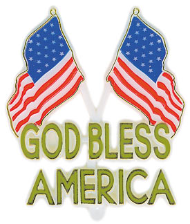 God Bless America W/ Flags