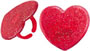 Red Glitter Heart Rings