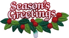 Season's Greeting & Holly Plaque