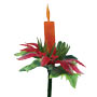 Poinsettia Pick w/ Candle