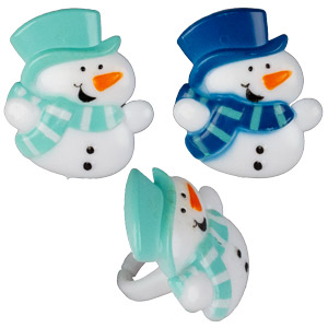 Snowman w/ Scarf Rings - Assorted