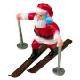 Skiing Santa