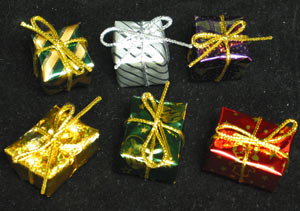 Wrapped Fancy Shapes Xmas Presents
