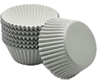 Bake Cups - White Foil - Small 1-1/4