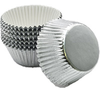 Bake Cups- Silver Foil- Small 1-1/4