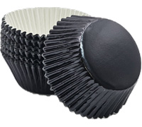 Bake Cups- Black Foil - Small 1-1/4