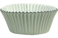 Bake Cups - White Foil - Cupcake Size