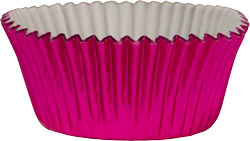 Bake Cups - Pink Foil - Cupcake Size