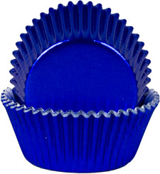Bake Cups - Blue Foil - Cupcake Size