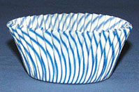Bake Cups- Blue Stripe - Cupcake