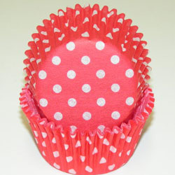 Polka Dot Cups - Red - Cupcake