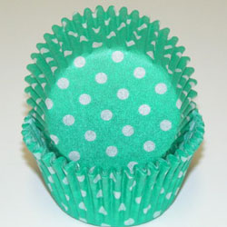 Polka Dot Cups - Green - Cupcake