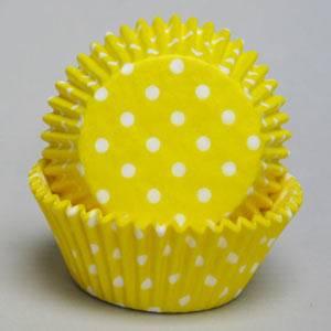 Polka Dot Cups - Yellow - Cupcake