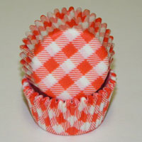 Gingham Cups - Orange - Small