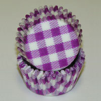 Gingham Cups - Purple - Small
