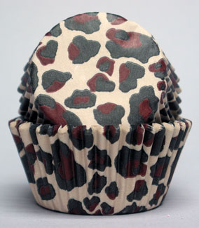 Leopard Print Cups - Cupcake Size