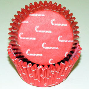 Bake Cup - Candy Cane - Cupcake Size