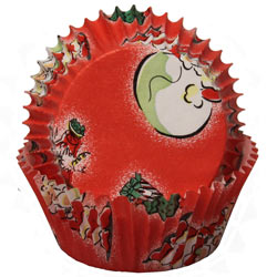 Bake Cups- Santa/Tree-Red - Cupcake