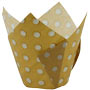 Tulip Cup - Polka Dot - Gold W/ Silver