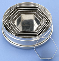 Hexagon Cutter Set-Plain-6 Pc 1-5/8