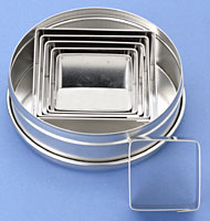 Square Cutter Set - Plain - 6 Pc
