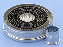 Oval Cutter Set - Fluted - 9 Pc